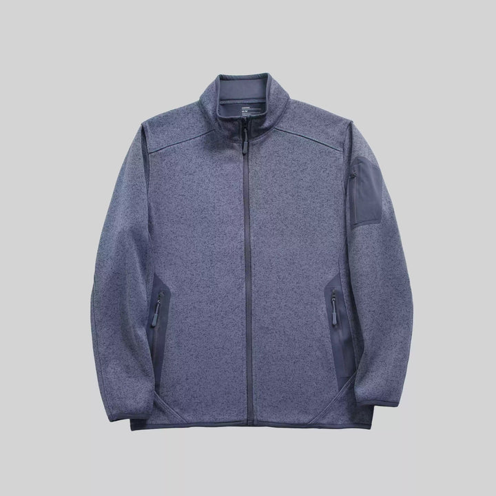 Damen Fleecejacke mit seitlichen Reißverschlusstaschen und hohem Kragen Drune