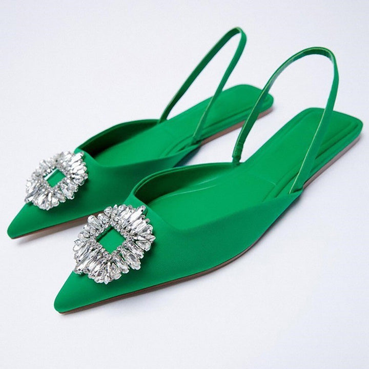 Damen Slingback Schuhe mit funkelndem Schmuckdetail Drune