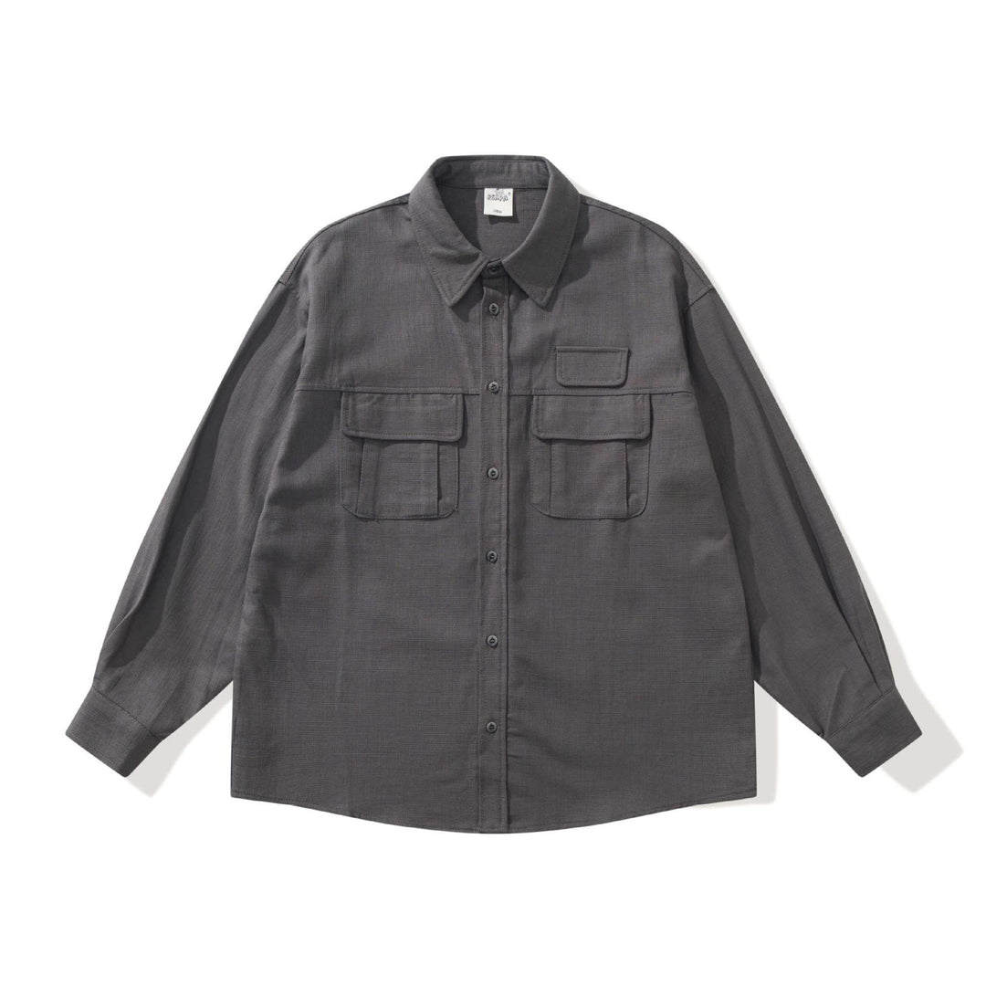 Herren Utility-Overshirt mit großen Pattentaschen und Boxy-Schnitt Drune