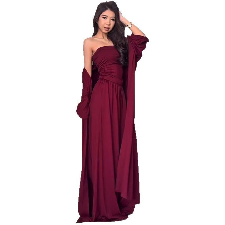 Damen luftiges Loungewear-Ensemble mit langem Kimono Drune