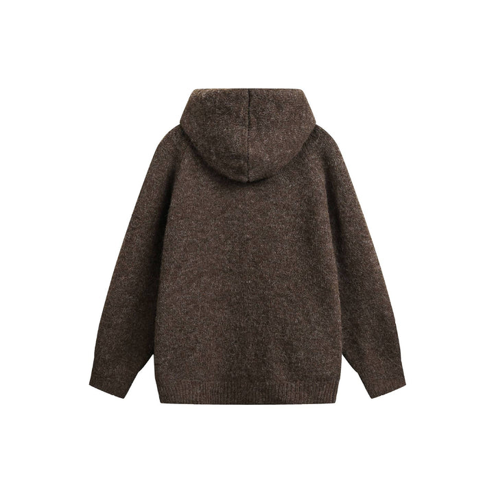 Damen Wollmix‑Cape‑Cardigan mit Kapuze, Knopfleiste und Raglanärmeln Drune