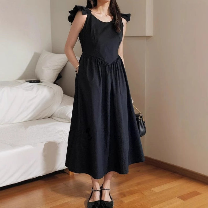 Damen Maxikleid mit Rüschendetails und empfohlener Passform Drune