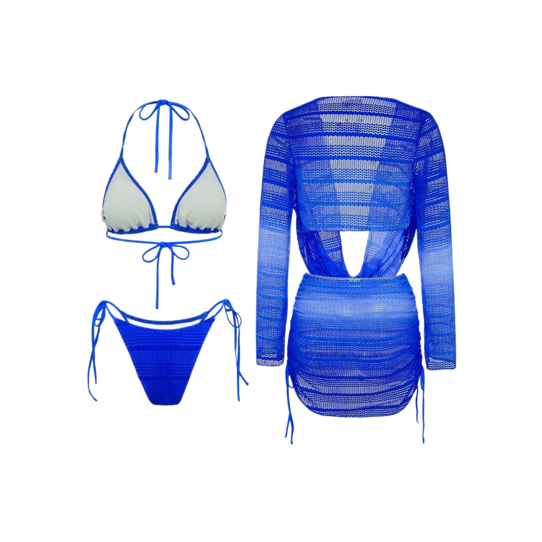 Damen Modischer Wickelpullover mit tiefem Ausschnitt Drune