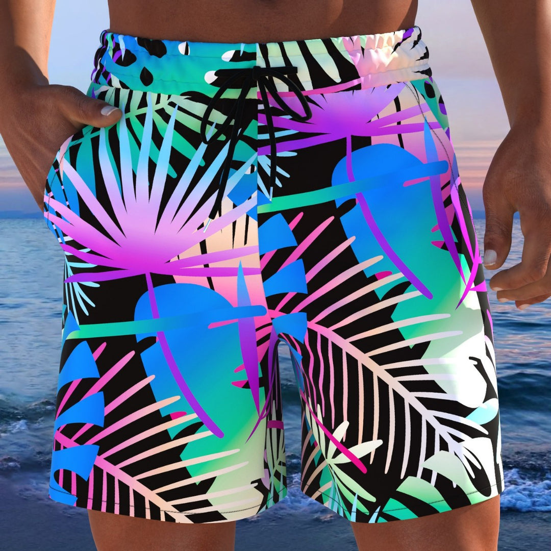 Herren Badeshorts mit animalischem Muster und elastischem Bund Drune