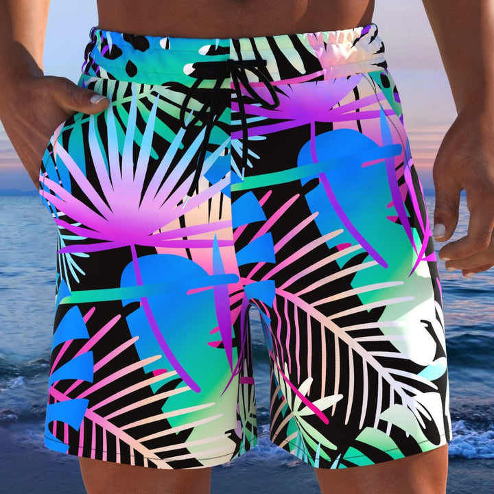 Herren Badeshorts mit animalischem Muster und elastischem Bund Drune