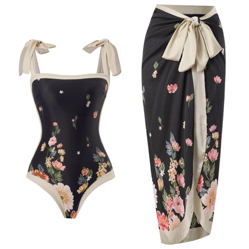 Damen Eleganter Schwimmanzug mit floralem Design Drune