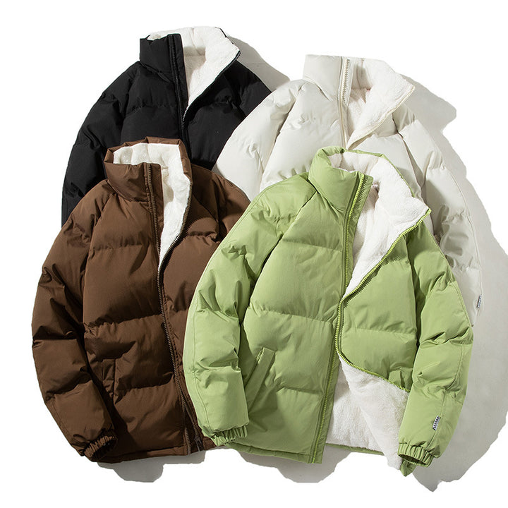 Damen gesteppte Thermo-Bomberjacke mit weichem Teddyfutter und hohem Stehkragen Drune