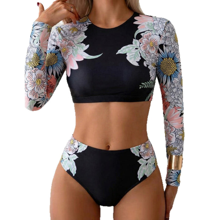 Damen Surf-Bikini-Set mit langen Ärmeln Drune