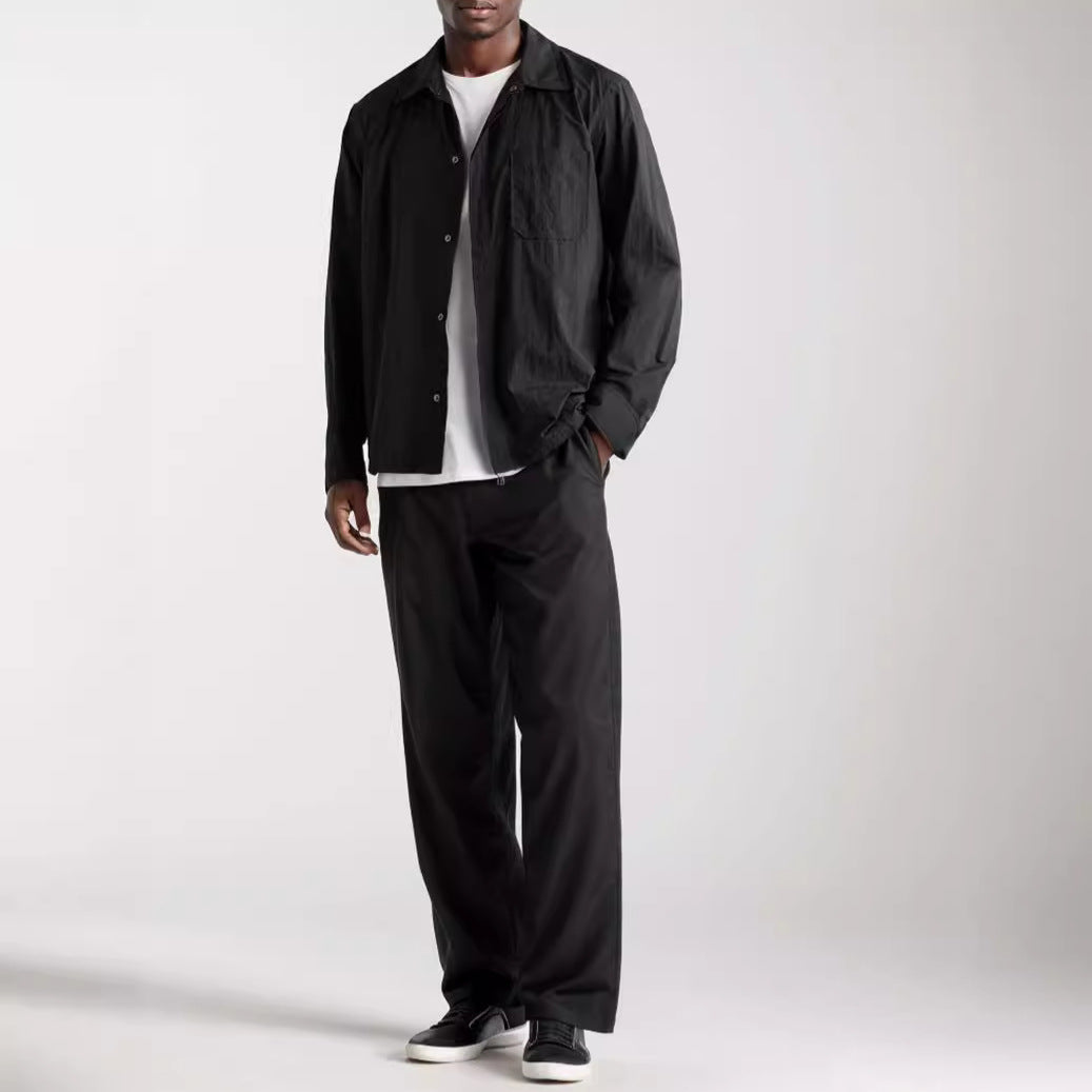 Herren lässige Baumwolljacke mit strukturiertem Obermaterial Drune