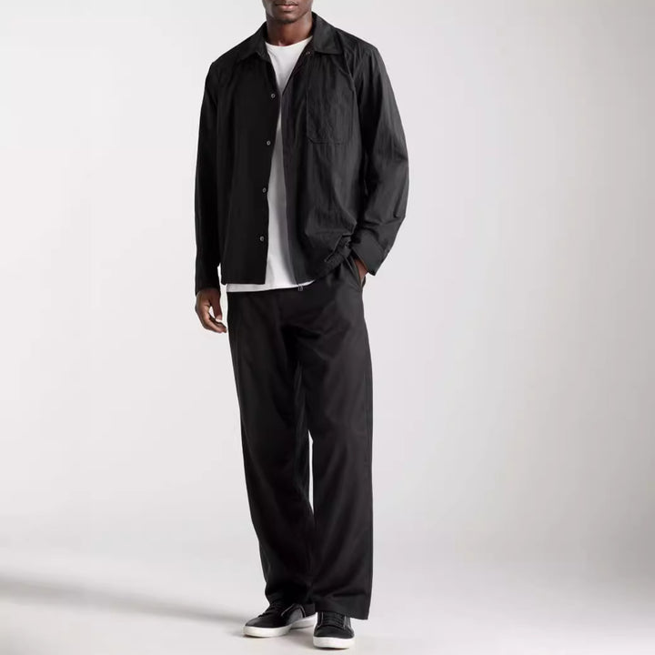 Herren lässige Baumwolljacke mit strukturiertem Obermaterial Drune