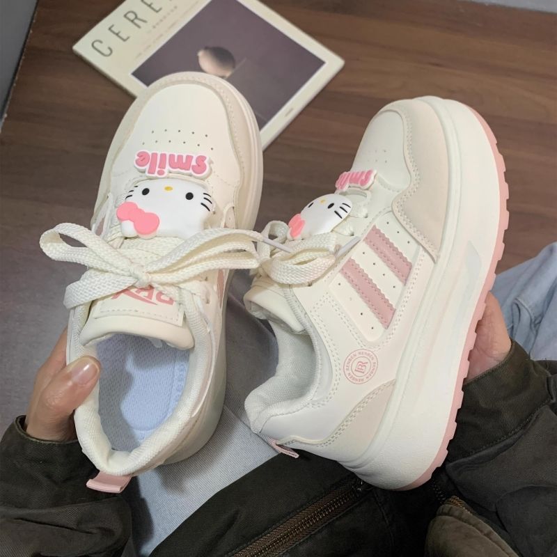Damen Modische Sneakers mit charakteristischem Hello Kitty Design Drune