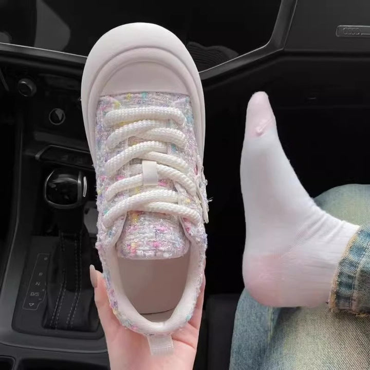 Damen Elegante und bequeme Sneakers mit glitzerndem Sternen-Detail Drune