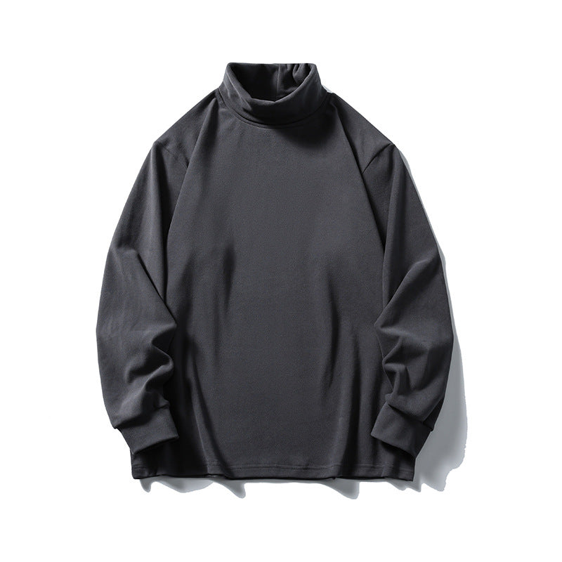 Unisex Oversize-Halbrollkragenpullover aus feinem Jersey mit Raglanärmeln und gerippten Bündchen Drune