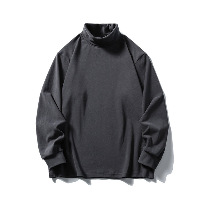 Unisex Oversize-Halbrollkragenpullover aus feinem Jersey mit Raglanärmeln und gerippten Bündchen Drune