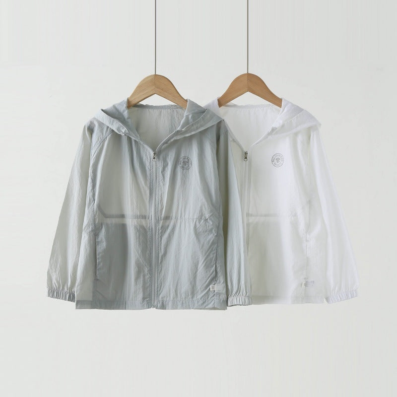 Unisex nan ultraleichte Kapuzen-Sommerjacke mit durchgehendem Reißverschluss und elastischen Bündchen  Drune