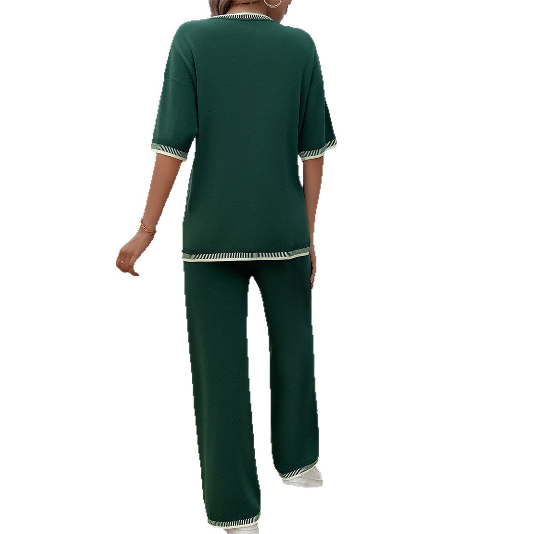 Damen Lässiges Set aus weitem Oberteil und weiten Hosen Drune