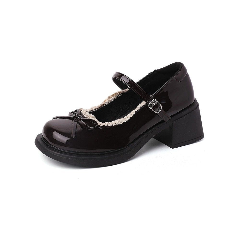 Damen Elegante Lackpumps mit verspieltem Schleifen-Detail und bequemer Sohle Drune
