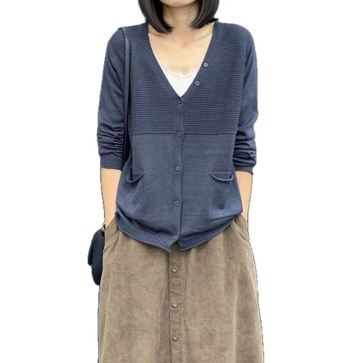 Damen Strickjacke mit strukturierten Details Drune
