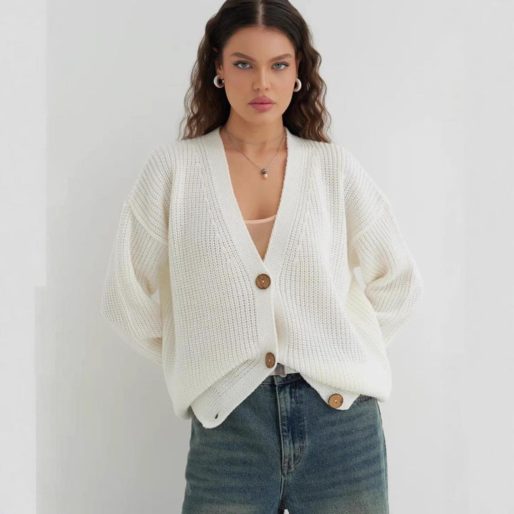 Damen lässiger Strickcardigan Drune