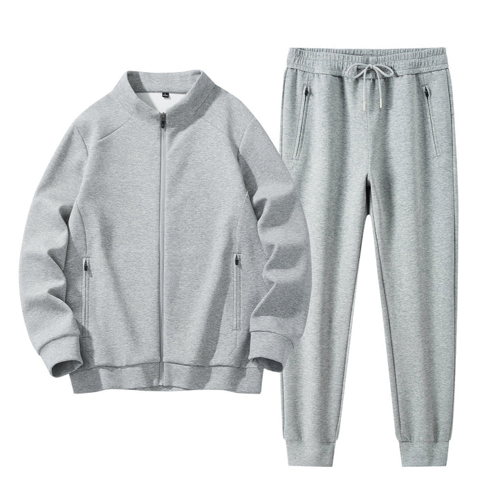 Herren Zweiteiliges Performance-Trainingsset mit Stehkragen-Zipjacke und konischer Jogginghose Drune
