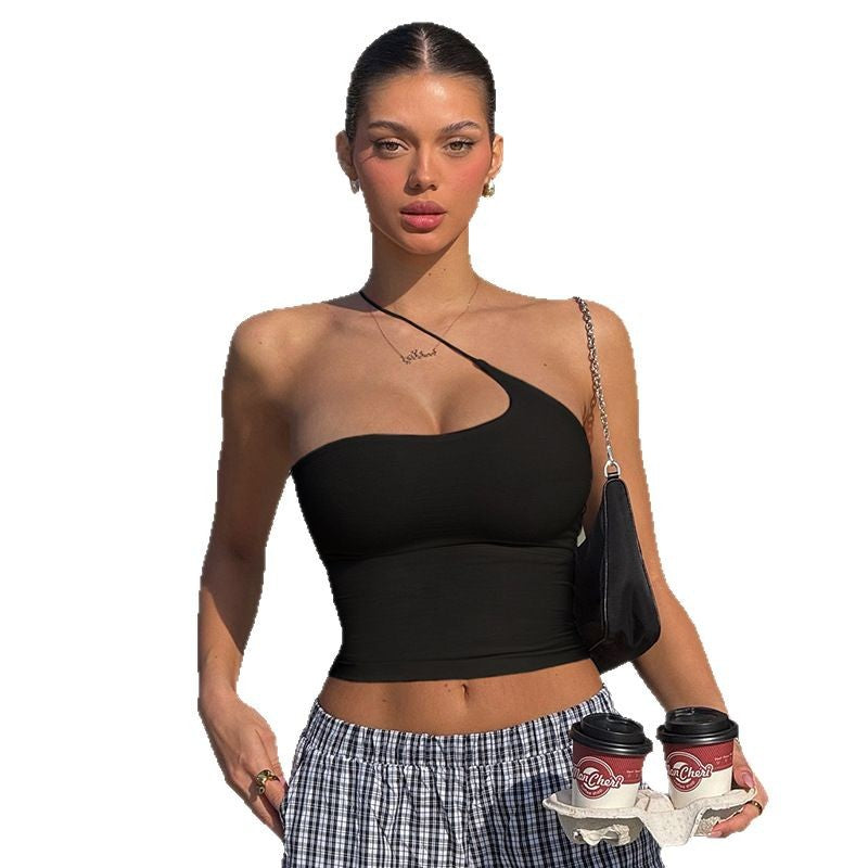 Damen Trägershirt mit asymmetrischem Schnitt und trendigem Design Drune