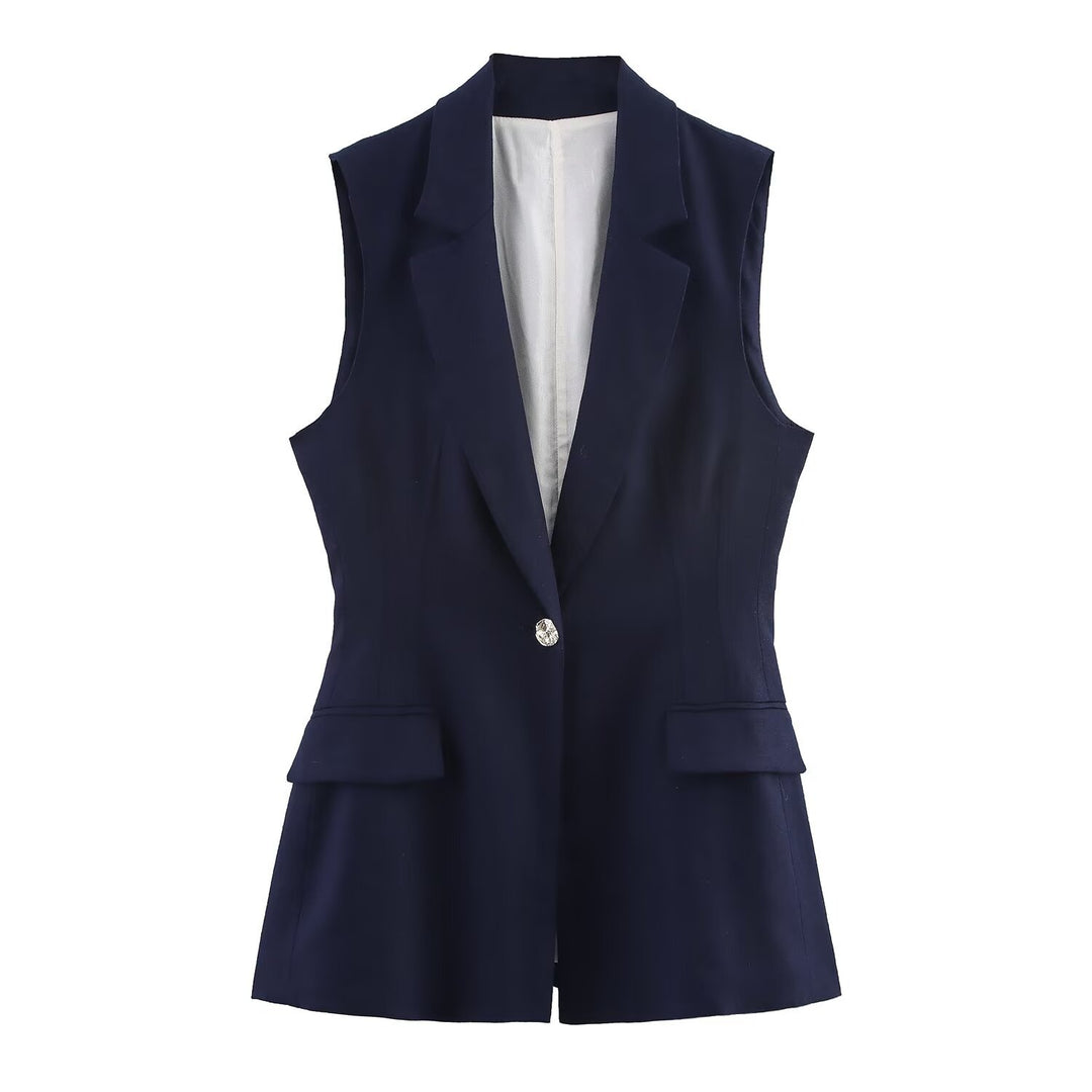 Damen Gerade geschnittene Stoffhose mit glattem Bund und klassischer Silhouette Drune