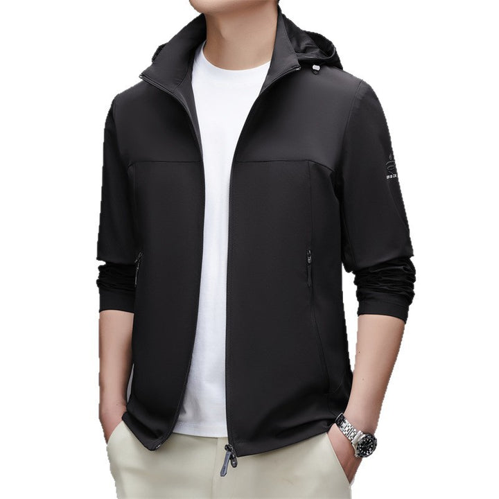 Herren Funktionsjacke mit atmungsaktiver Membran und praktischer Kapuze Drune