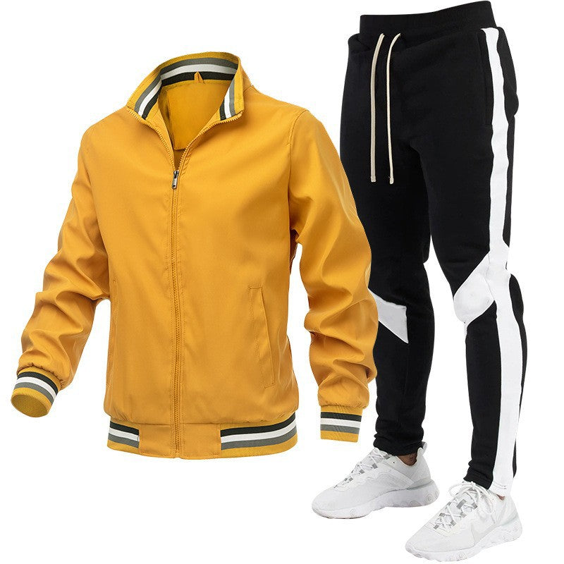Herren Sportliches Trackjacke und Jogginghose Set Drune