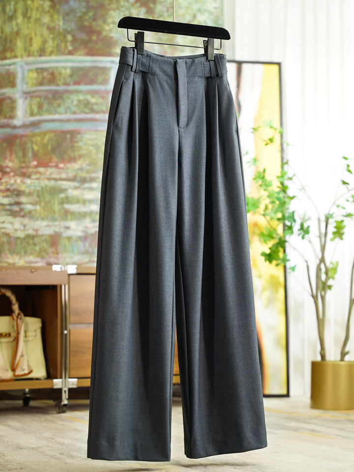 Damen Elegante und weit geschnittene Hochtaillierte Anzughose Drune