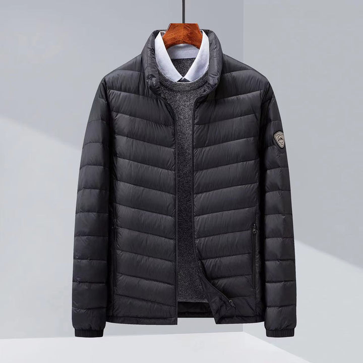 Herren Stepp-Übergangsjacke mit Stehkragen und Reißverschlusstaschen Drune