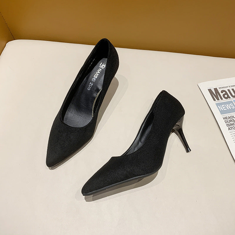 Damen Stiletto-Pumps mit Veloursfinish, gepolsterter Komfortinnensohle und schlankem Absatz Drune