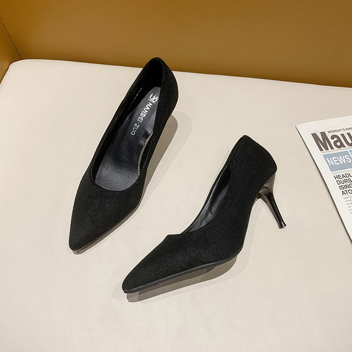 Damen Stiletto-Pumps mit Veloursfinish, gepolsterter Komfortinnensohle und schlankem Absatz Drune