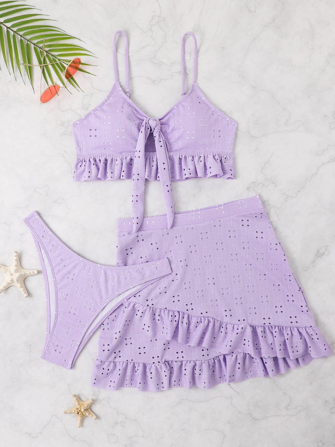 Damen Bikiniset mit Rüschendetails Drune