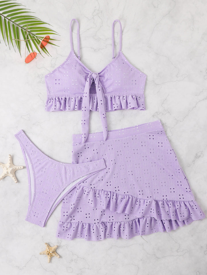 Damen Bikiniset mit Rüschendetails Drune