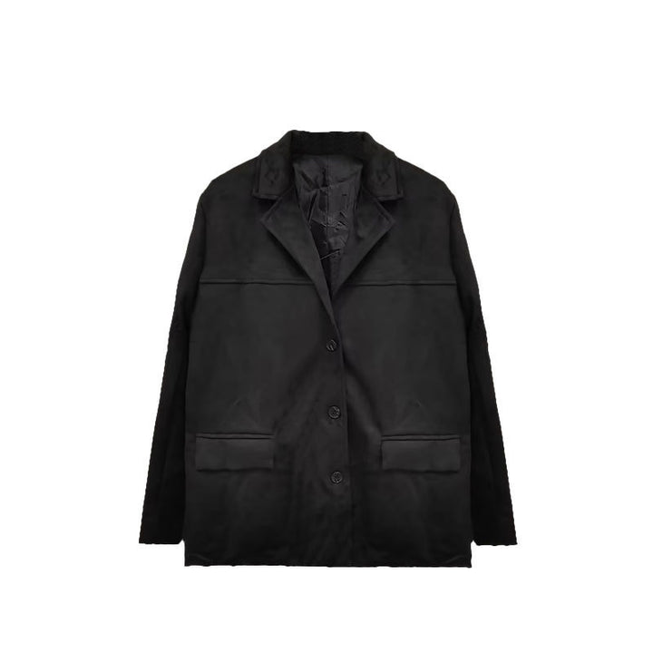 Damen modische Übergangsjacke aus samtähnlichem Material mit praktischen Taschen Drune