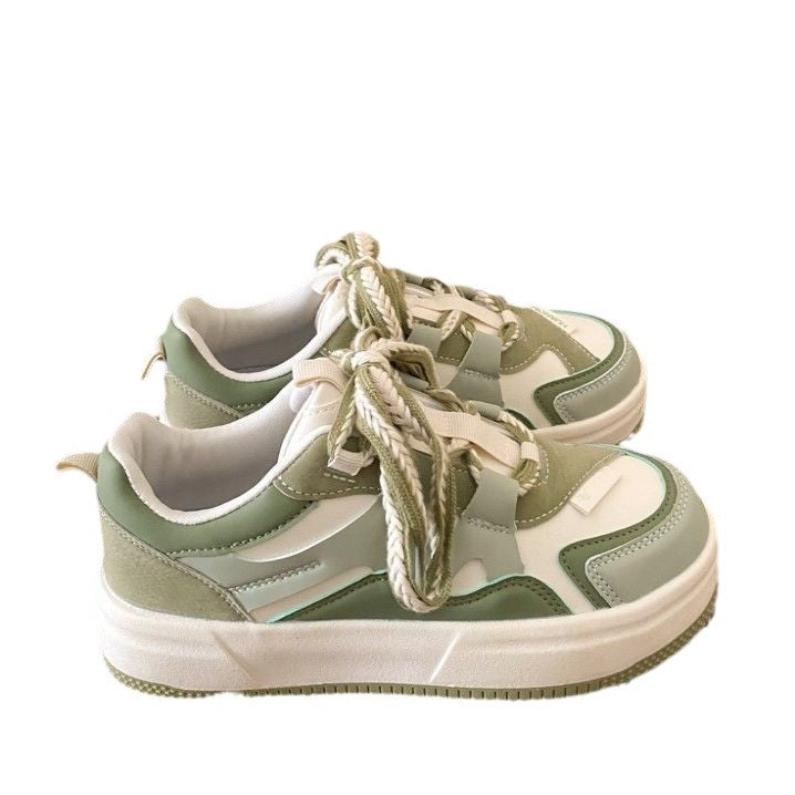 Damen Sportliche Plateau Sneakers mit einzigartigem Design und atmungsaktiver Oberflächenstruktur Drune