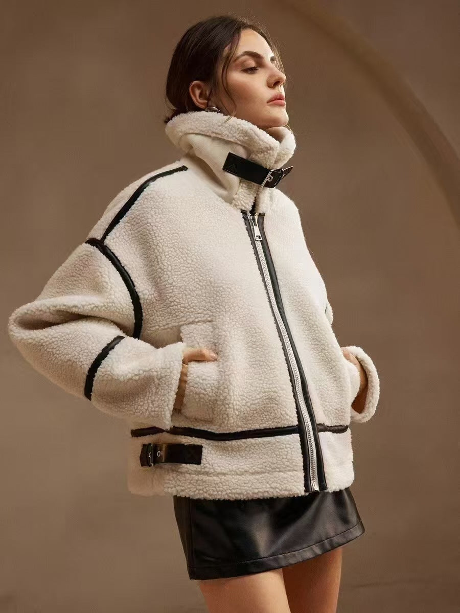 Damen Steppjacke mit hohem Kragen und Taschen Drune