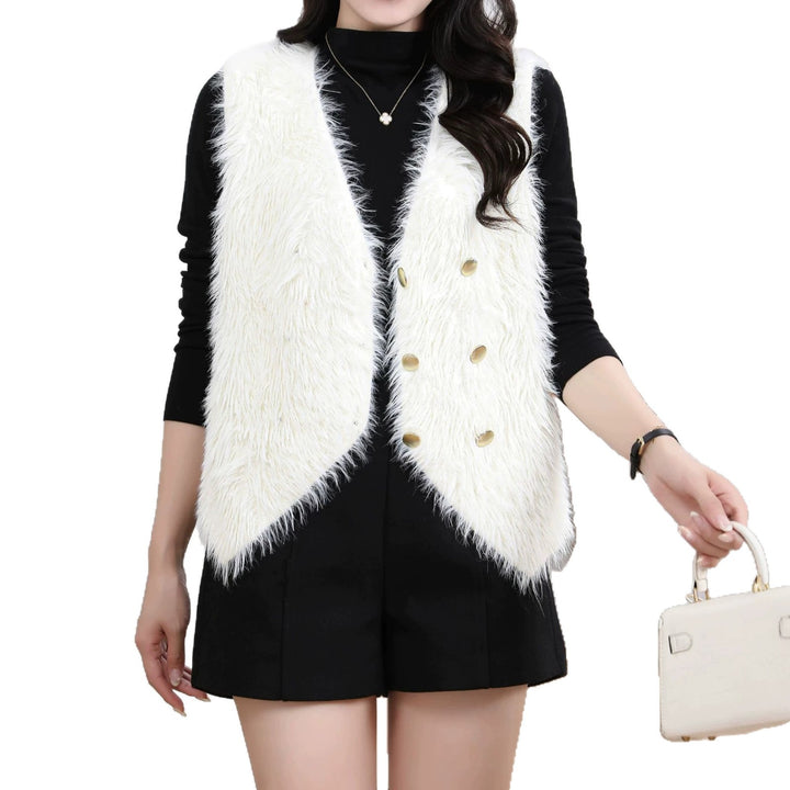 Damen Flauschige Strickweste Drune