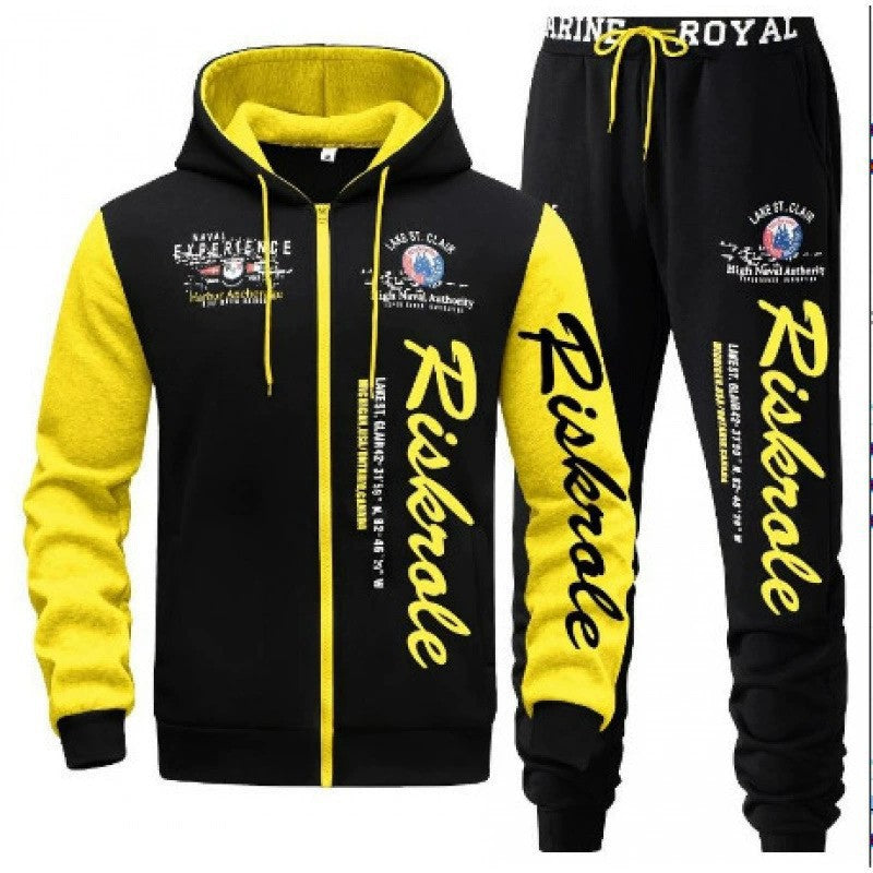 Herren Sportlicher Hoodie- und Jogginghosen-Set Drune