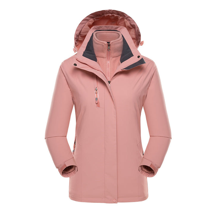 Herren Softshell-Parka mit herausnehmbarer Fleece-Innenjacke und verstellbarer Kapuze Drune
