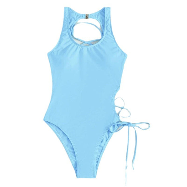Damen Einteiler Badeanzug mit raffiniertem Rückendesign Drune