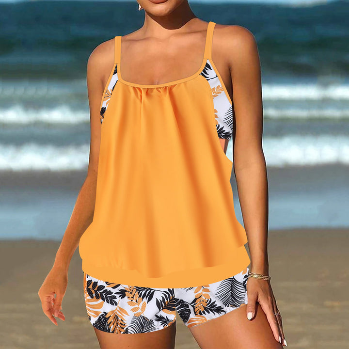 Damen Tankini mit modischem Animal-Print und sportlicher Passform Drune