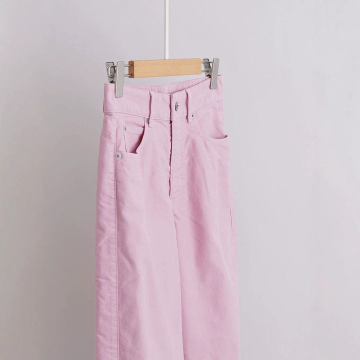 Damen Weite High-Waist Hose Drune