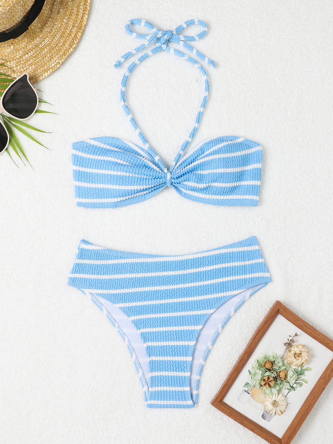 Damen Bandeau Bikini mit raffiniertem Knoten Drune