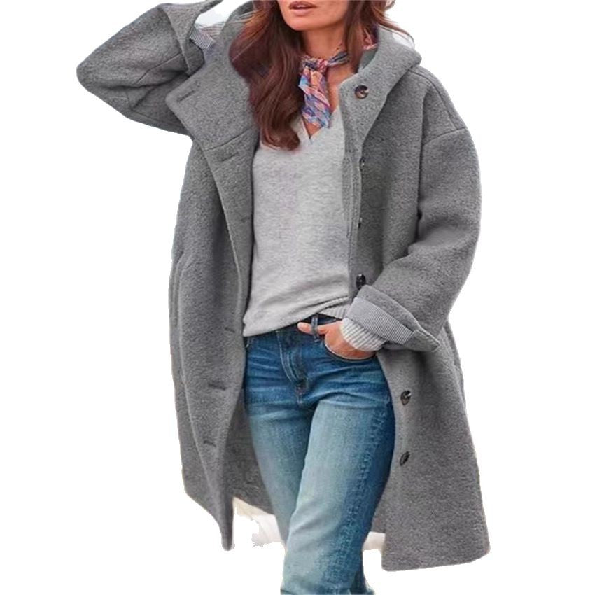 Damen oversized Freizeitmantel mit modischem Schnitt Drune