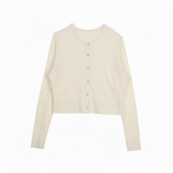 Damen Modische Strickjacke mit Knopfleiste Drune