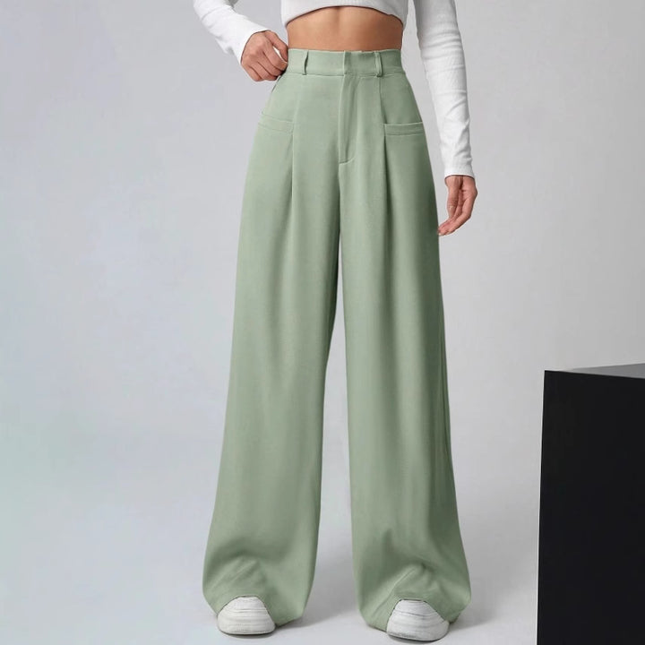 Damen Weite Bundfaltenhose Drune