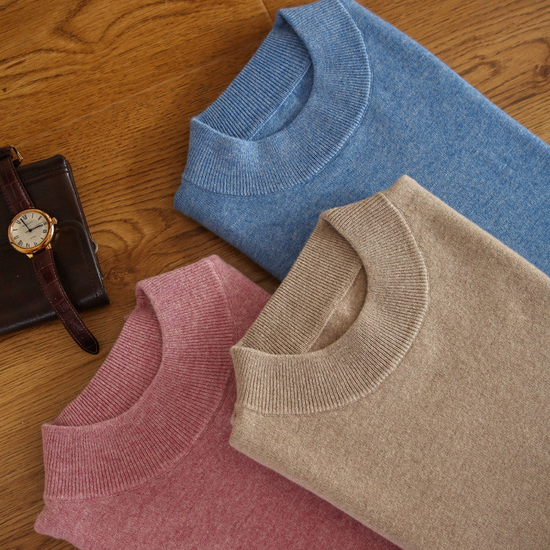 Herren Feiner Rollkragenpullover in schlanker Minimal‑Silhouette aus Woll‑Kaschmir‑Mix Drune