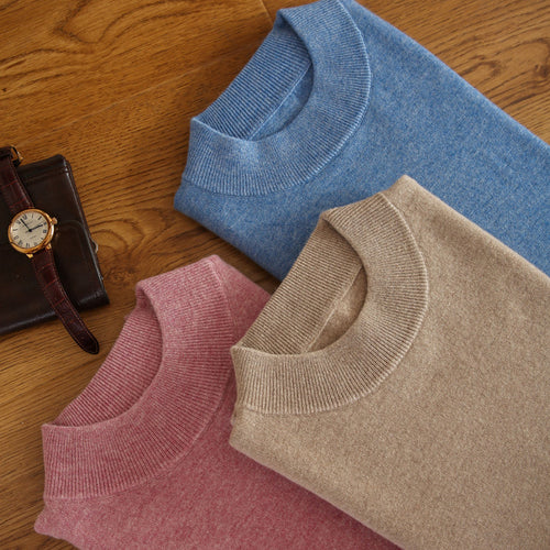 Herren Feiner Rollkragenpullover in schlanker Minimal‑Silhouette aus Woll‑Kaschmir‑Mix Drune