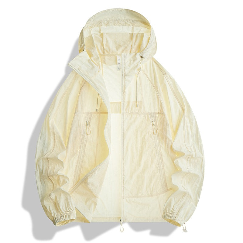 Herren Ultraleichte Kapuzen‑Windjacke mit Packfunktion, Meshfutter & Reißverschlusstaschen Drune